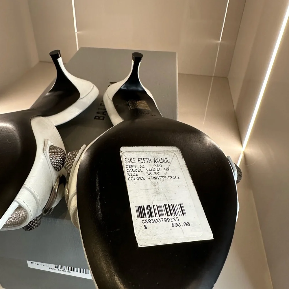 Balenciaga Cagole embellished leather mules size 38 - Picture 8 of 10